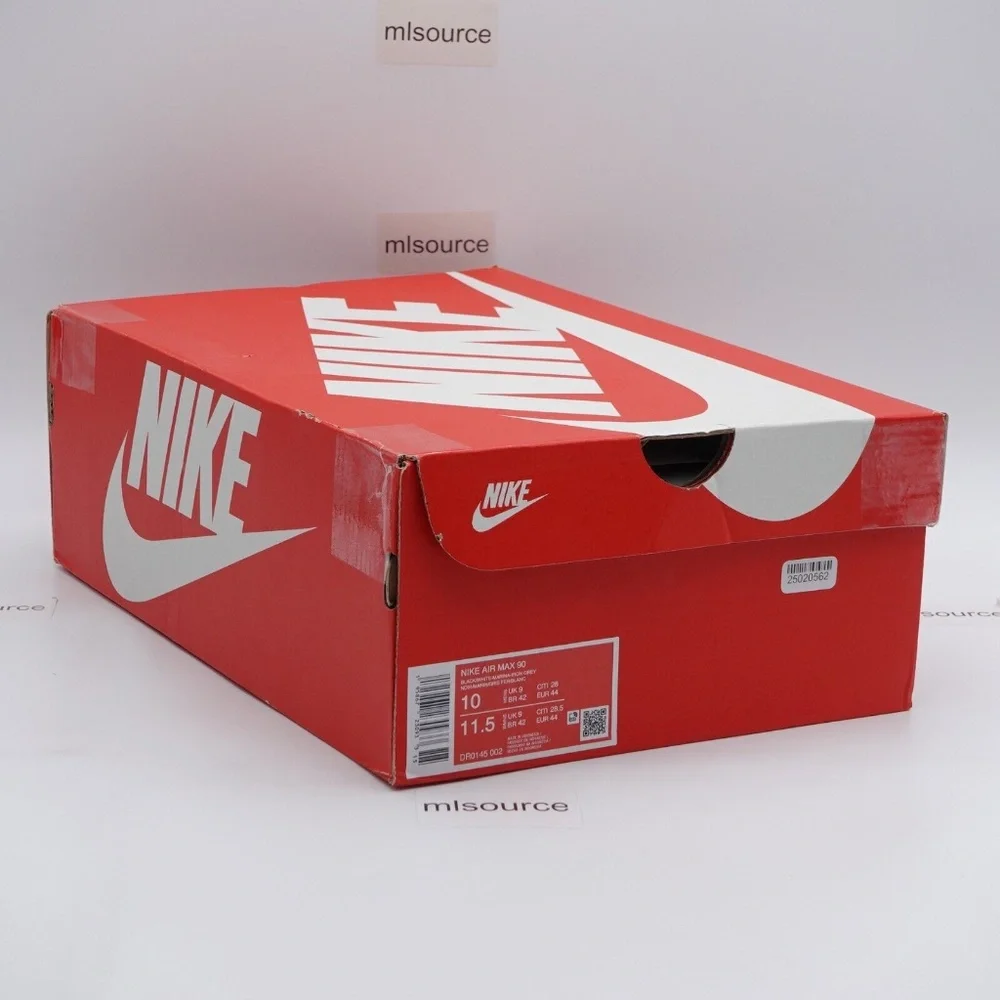 NEW Size 10 Men's Nike Air Max 90 J22 Sneakers DR0145-002 Black/White/Marina
